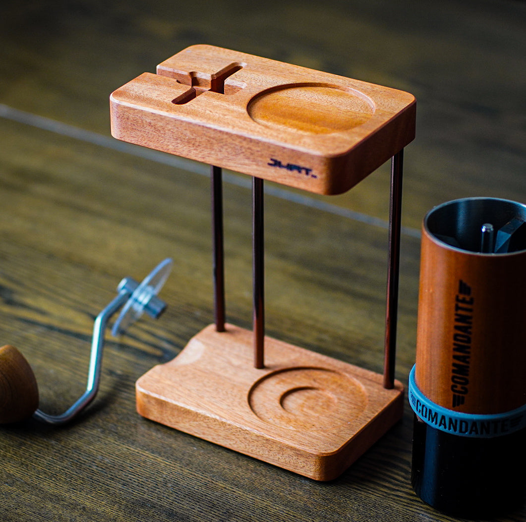 JHAT.. Coffee grinder stand for Comandante C40/C60 【Honduran Mahogany】