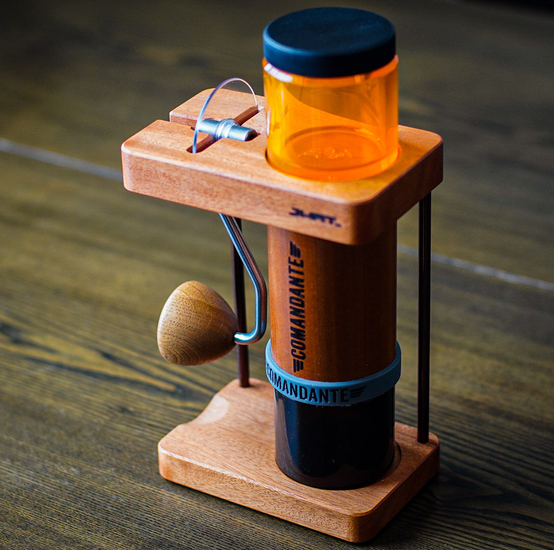 JHAT.. Coffee grinder stand for Comandante C40/C60 【Honduran Mahogany】