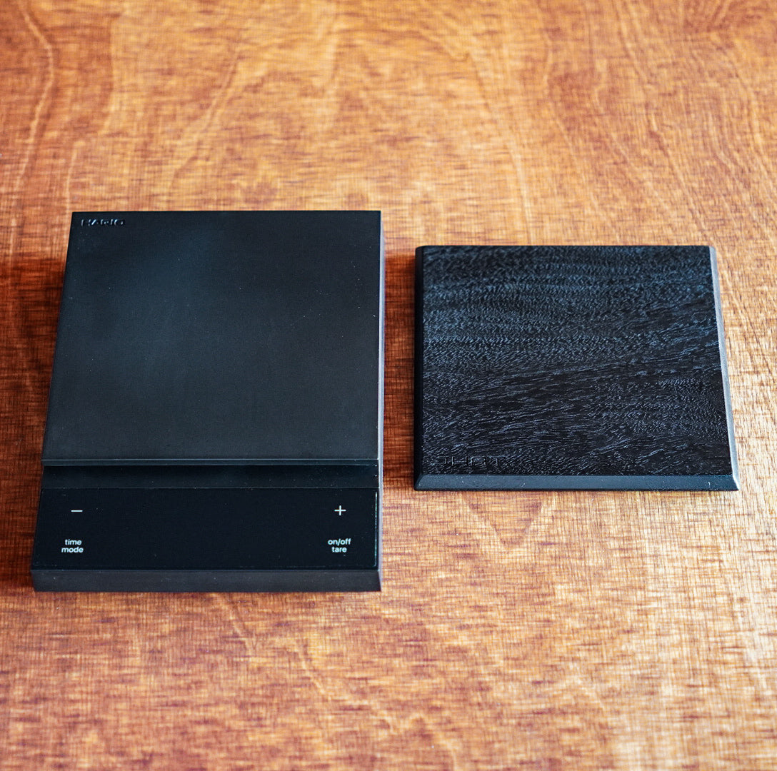 JHAT.. Wooden Plate for HARIO Coffee Scale POLARIS 【American Walnut -TETUKURO-】