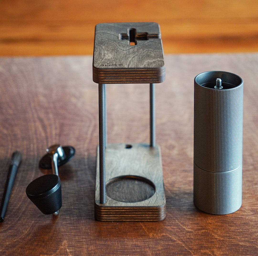 JHAT.. Coffee grinder stand for TIMEMORE C2 C3 C2S C3S,C2 MAX C3MAX , C2MAX C3MAX "White birch"