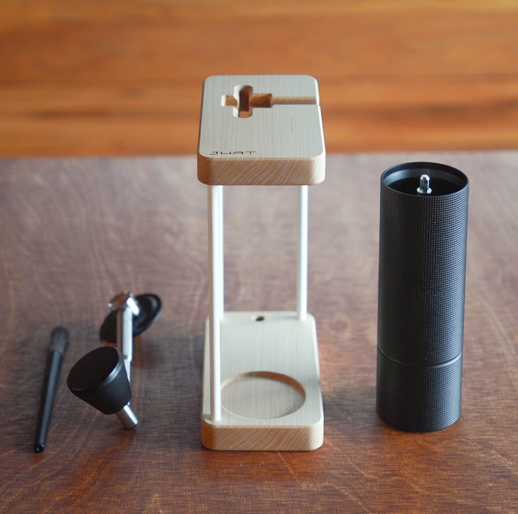 JHAT.. Coffee grinder stand for TIMEMORE C3 Pro /C3S Pro/ C3 Pro MAX/ C3S Pro MAX "MAPLE"【折りたたみハンドル用】