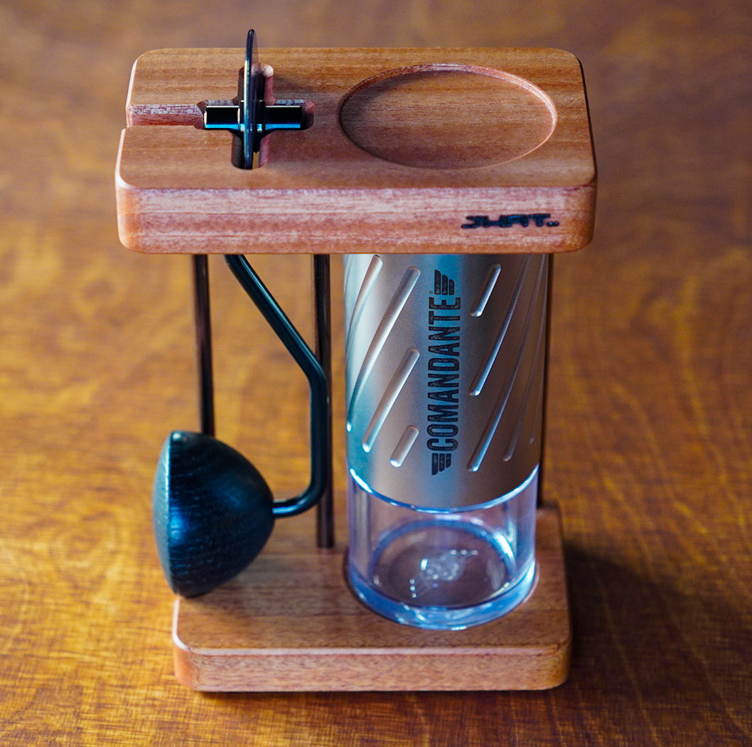 JHAT.. Coffee grinder stand for Comandante C40/C60 【Honduran Mahogany】