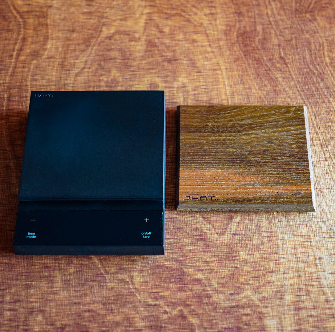 JHAT.. Wooden Plate for HARIO Coffee Scale POLARIS 【Teak】