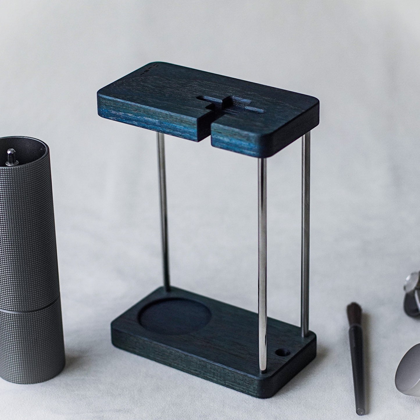 JHAT.. Coffee grinder Stand for TIMEMORE C2 C3 C2S C3S,C2 MAX C3MAX "WALNUT" -AIZOME- 藍染