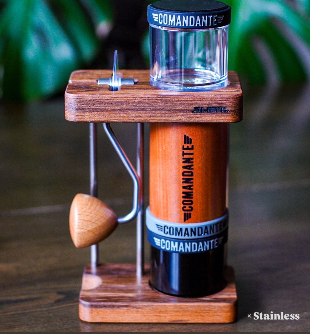 JHAT.. Coffee grinder stand for Comandante C40/C60 "TEAK"