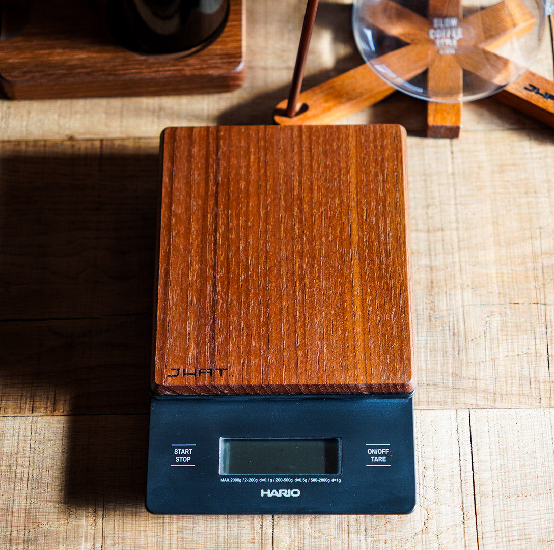 JHAT.. Wooden Plate for HARIO V60 Drip Scale 【Teak】