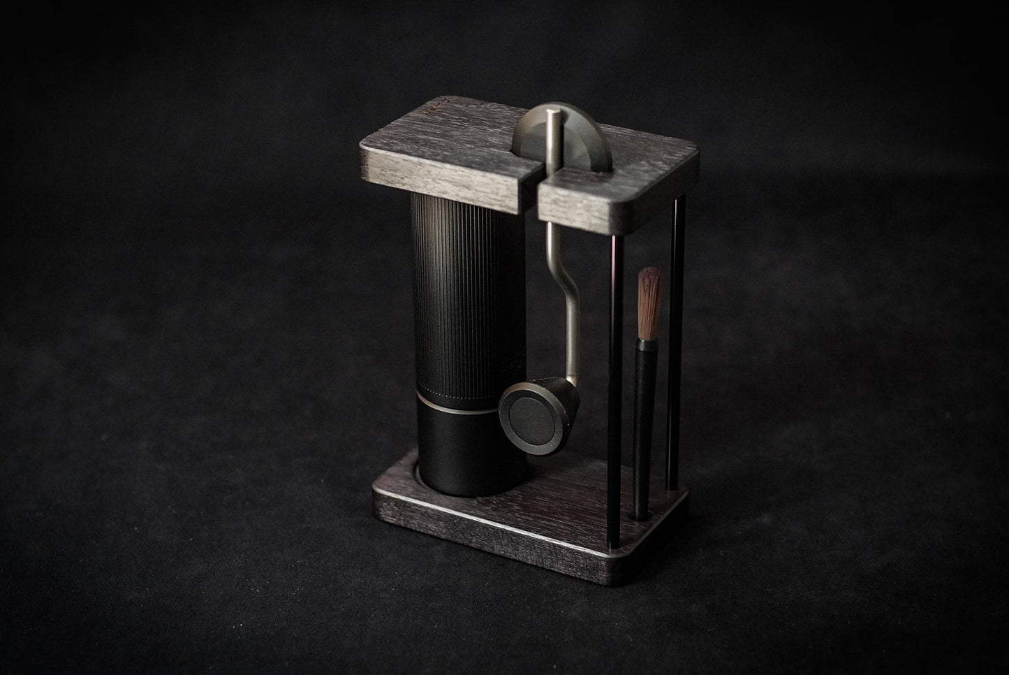 JHAT.. Coffee grinder stand for TIMEMORE X-LITE "Walnut"-TETUKURO- 鉄黒