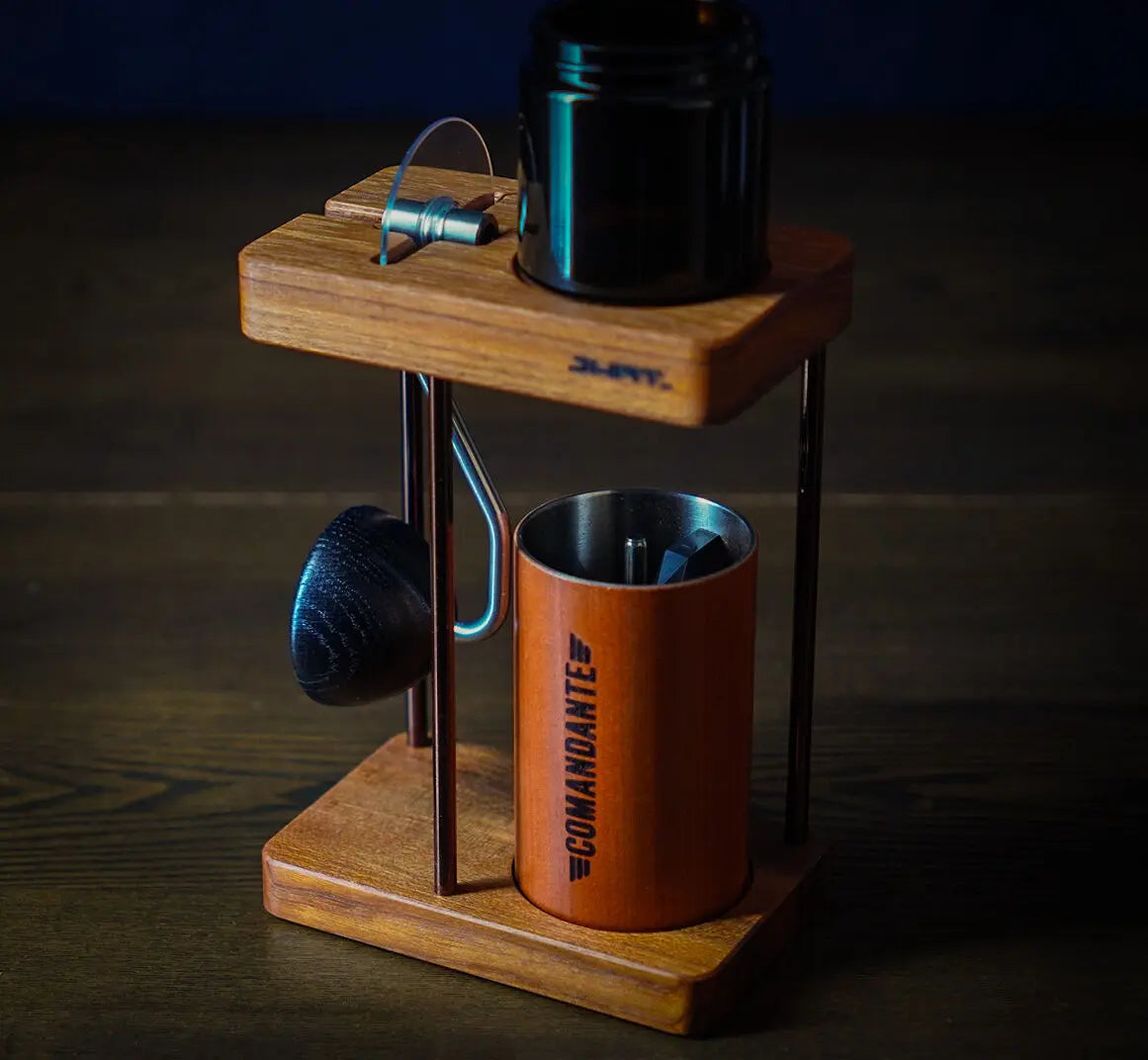 JHAT.. Coffee grinder stand for Comandante C40,C60 "Teak"