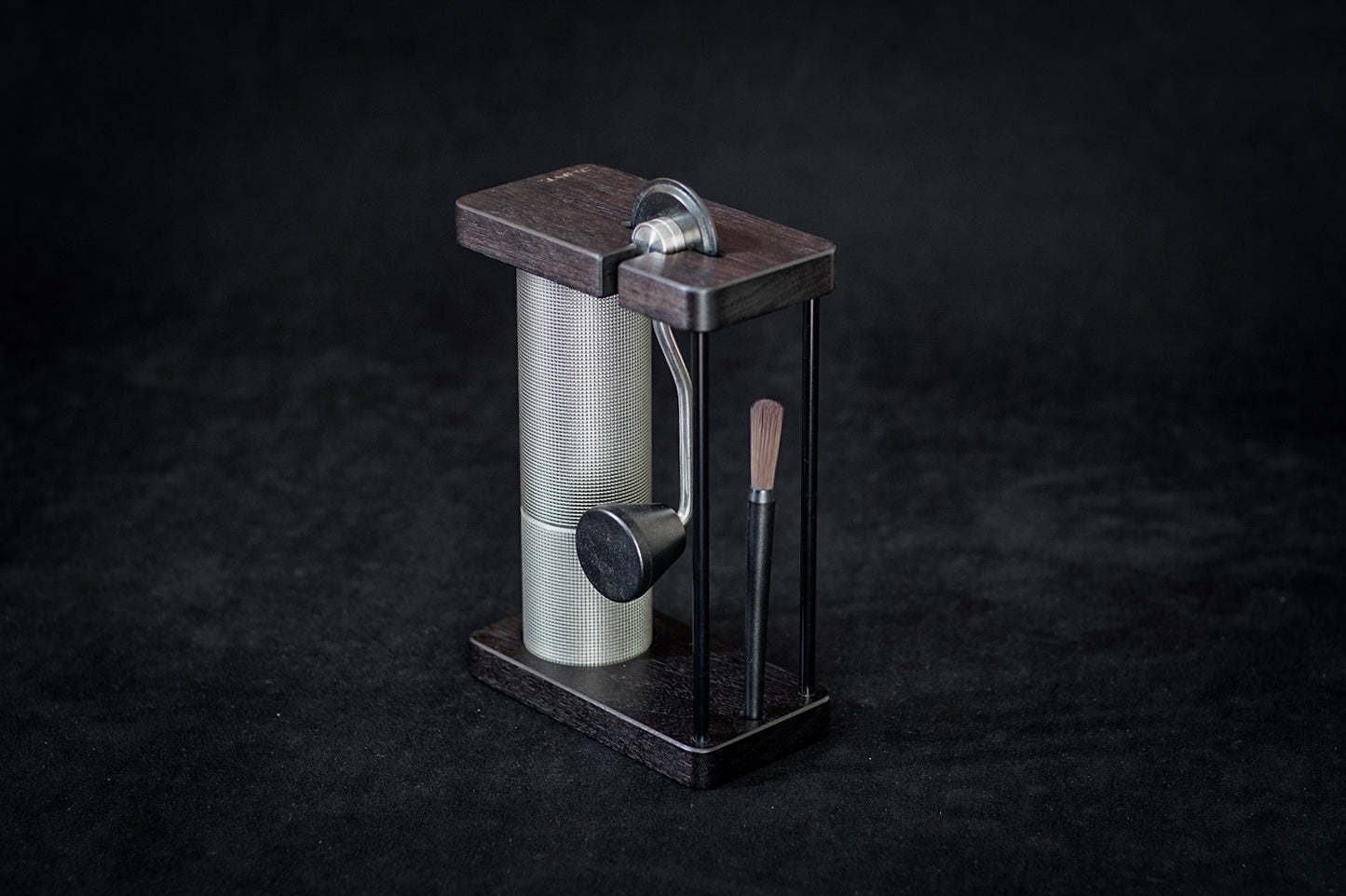 JHAT.. Coffee grinder stand for TIMEMORE C2MAX C3MAX "WALNUT" -TETUKURO- 鉄黒