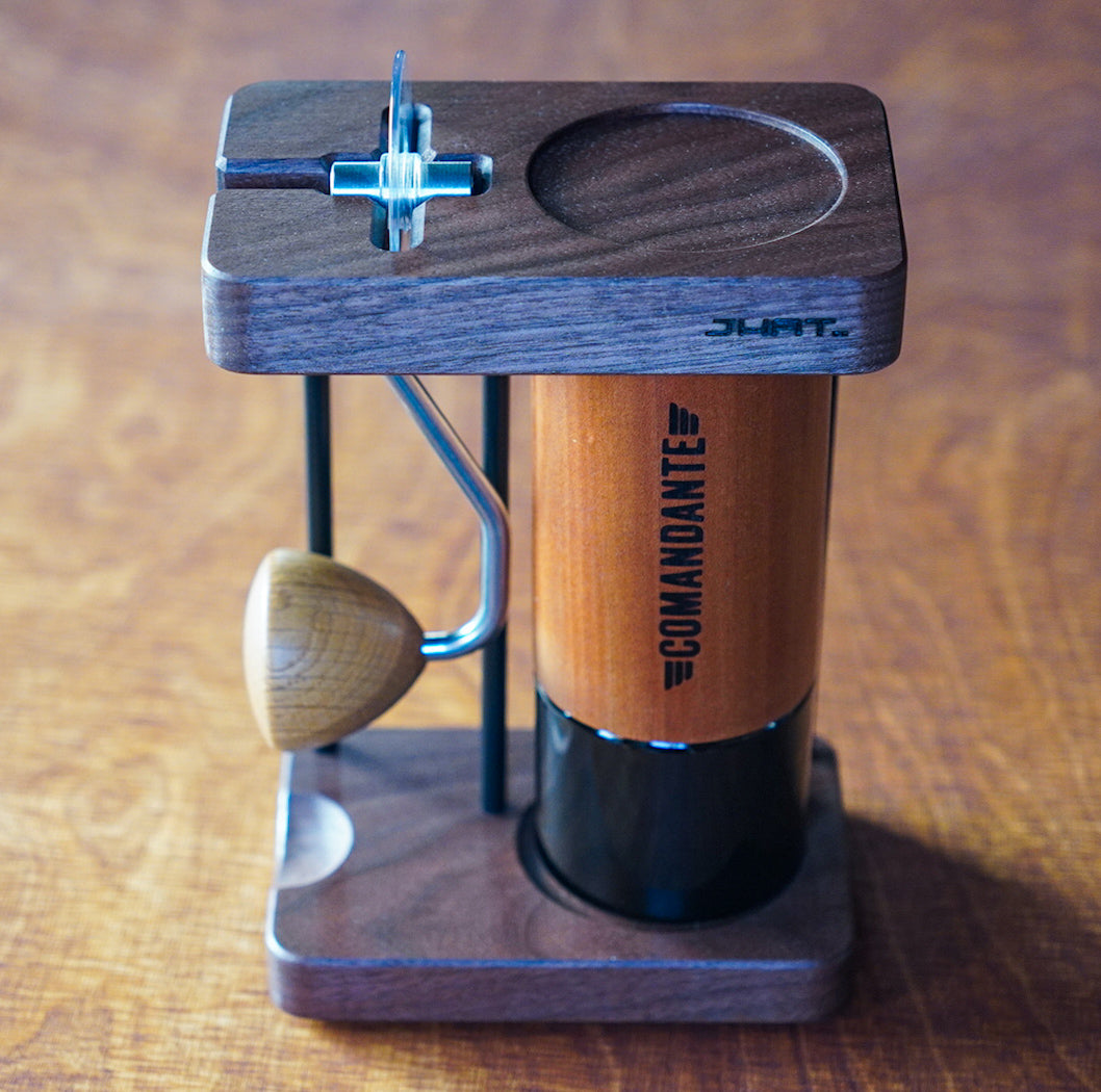 JHAT.. Coffee grinder stand for Comandante C40/C60 【American Walnut】