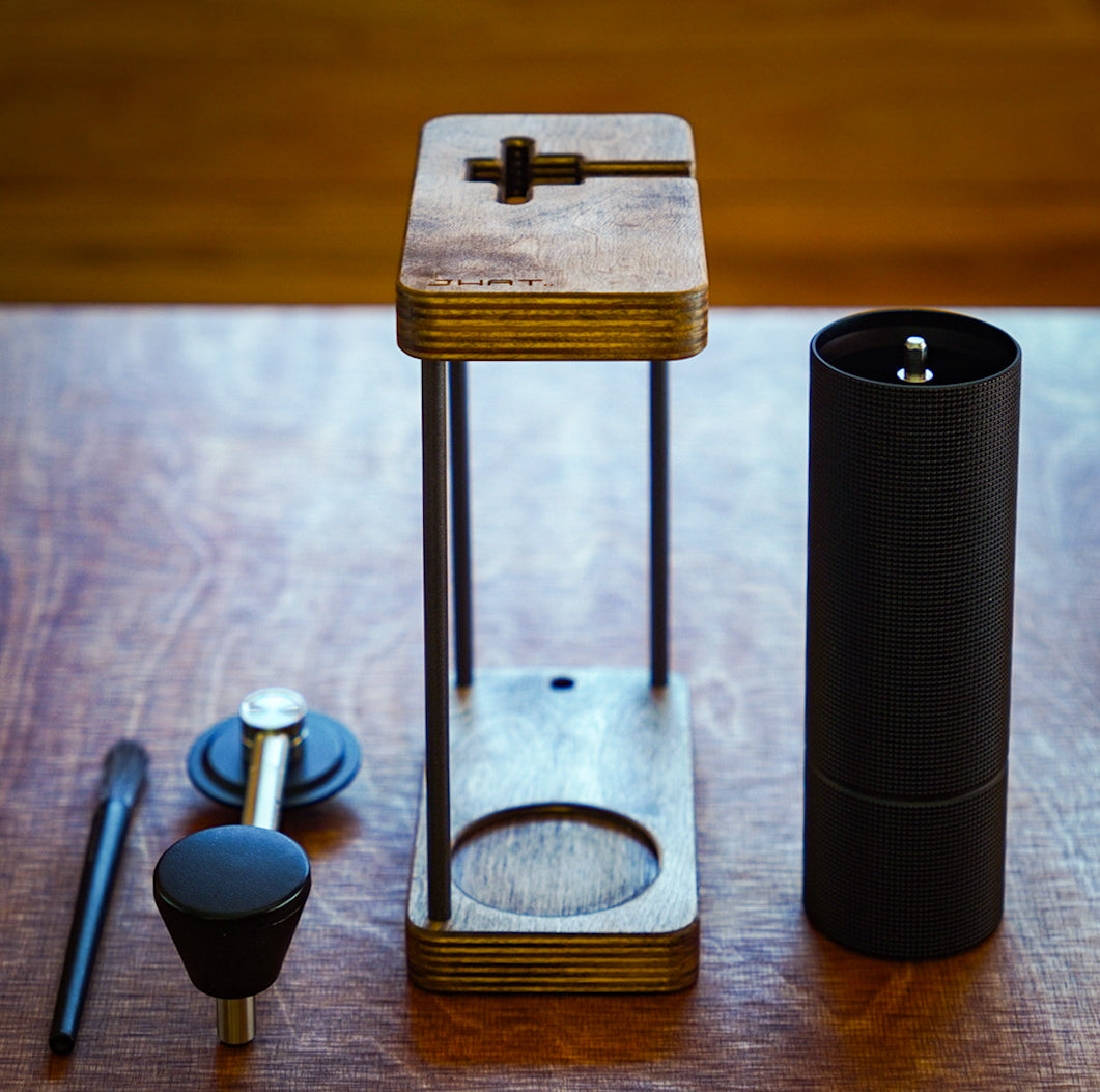 JHAT.. Coffee grinder stand for TIMEMORE C3 Pro /C3S Pro/ C3 Pro MAX/ C3S Pro MAX "White Birch"Brown【折りたたみハンドル用】