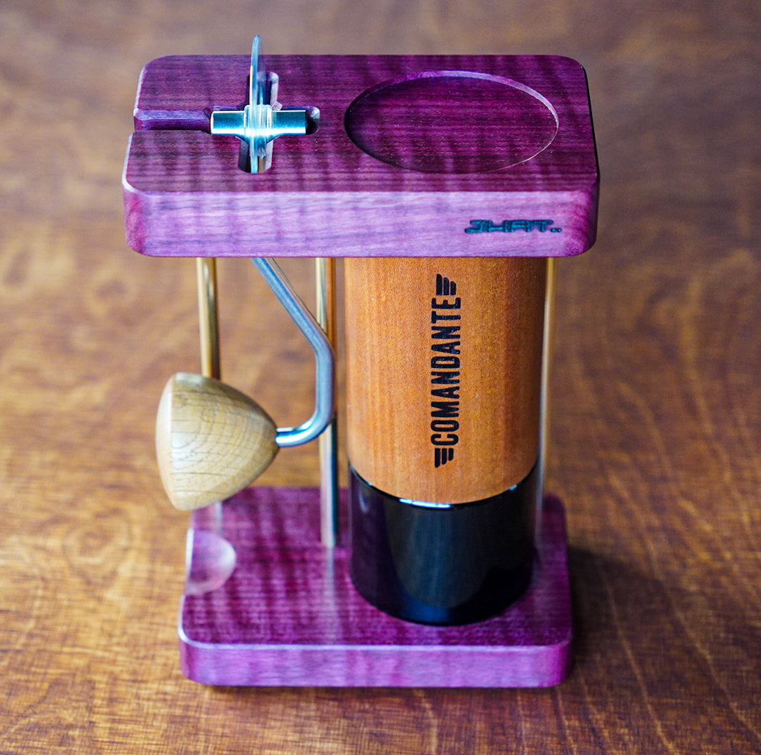 JHAT.. Coffee grinder stand for Comandante C40/C60 【Purpleheart】