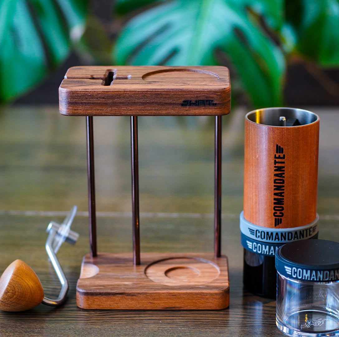 JHAT.. Coffee grinder stand for Comandante C40/C60 "TEAK"