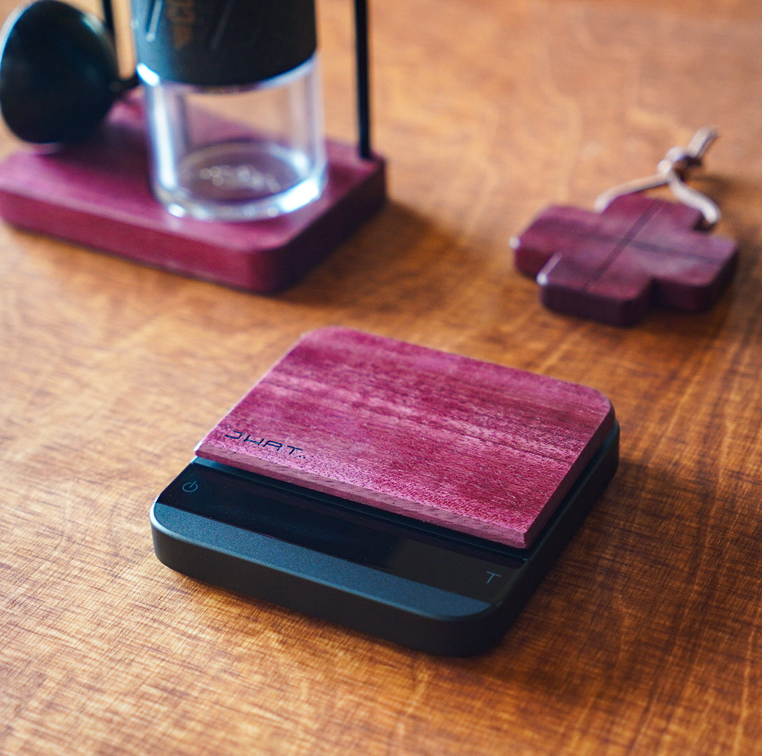 JHAT.. Wooden plate for Acaia Lunar 【Purpleheart】