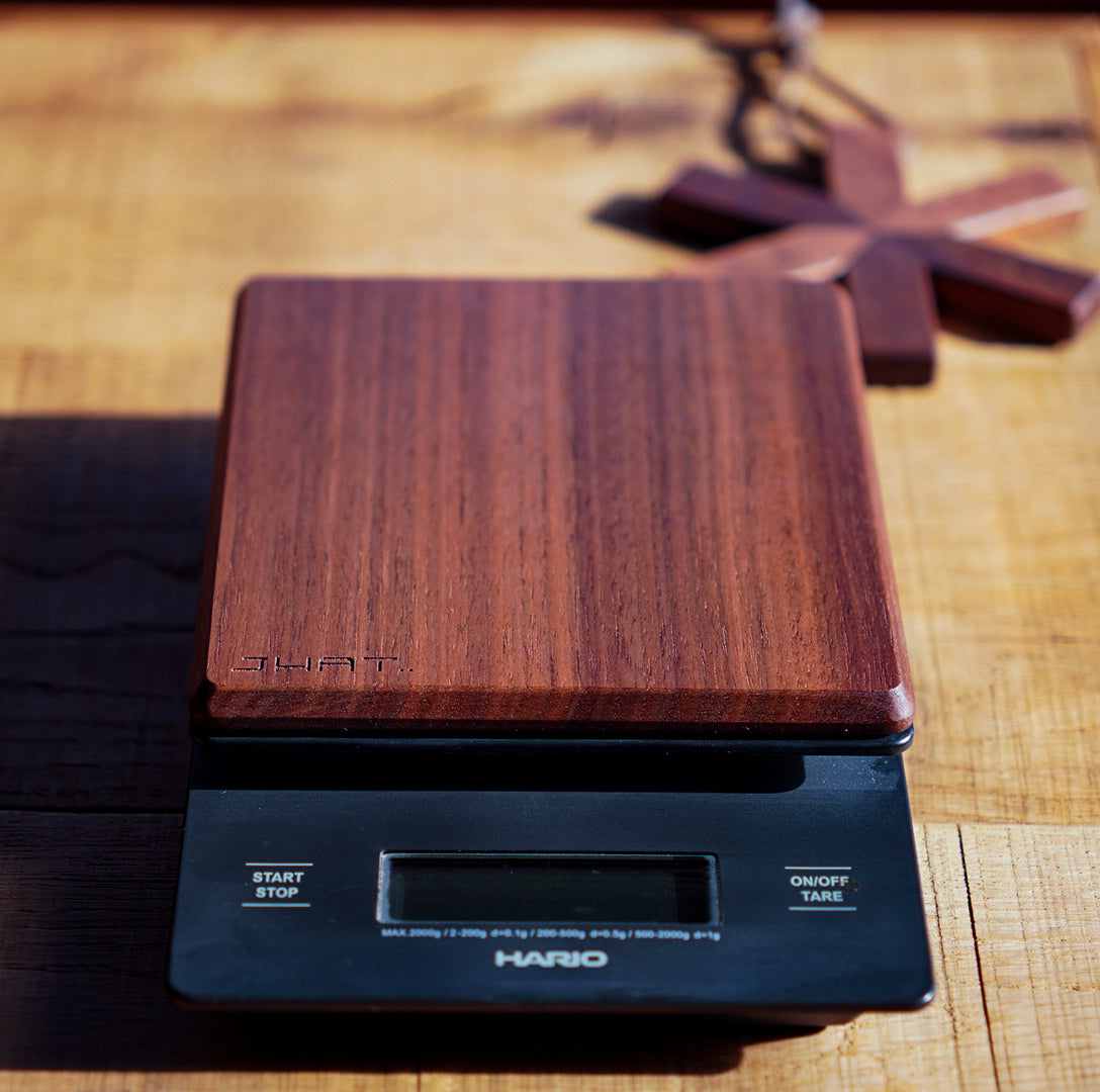 JHAT.. Wooden Plate for HARIO V60 Drip Scale 【American Walnut】