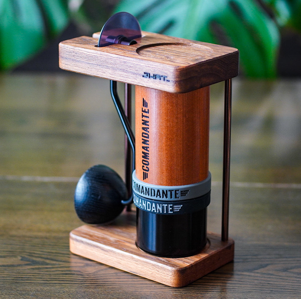 JHAT.. Coffee grinder stand for Comandante C40/C60 "TEAK"