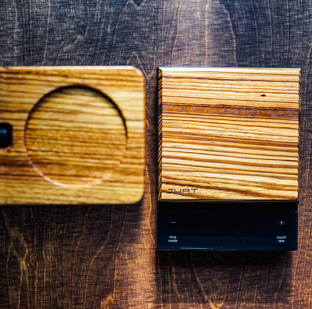 JHAT.. Wooden Plate for HARIO Coffee Scale POLARIS 【Zebrawood】
