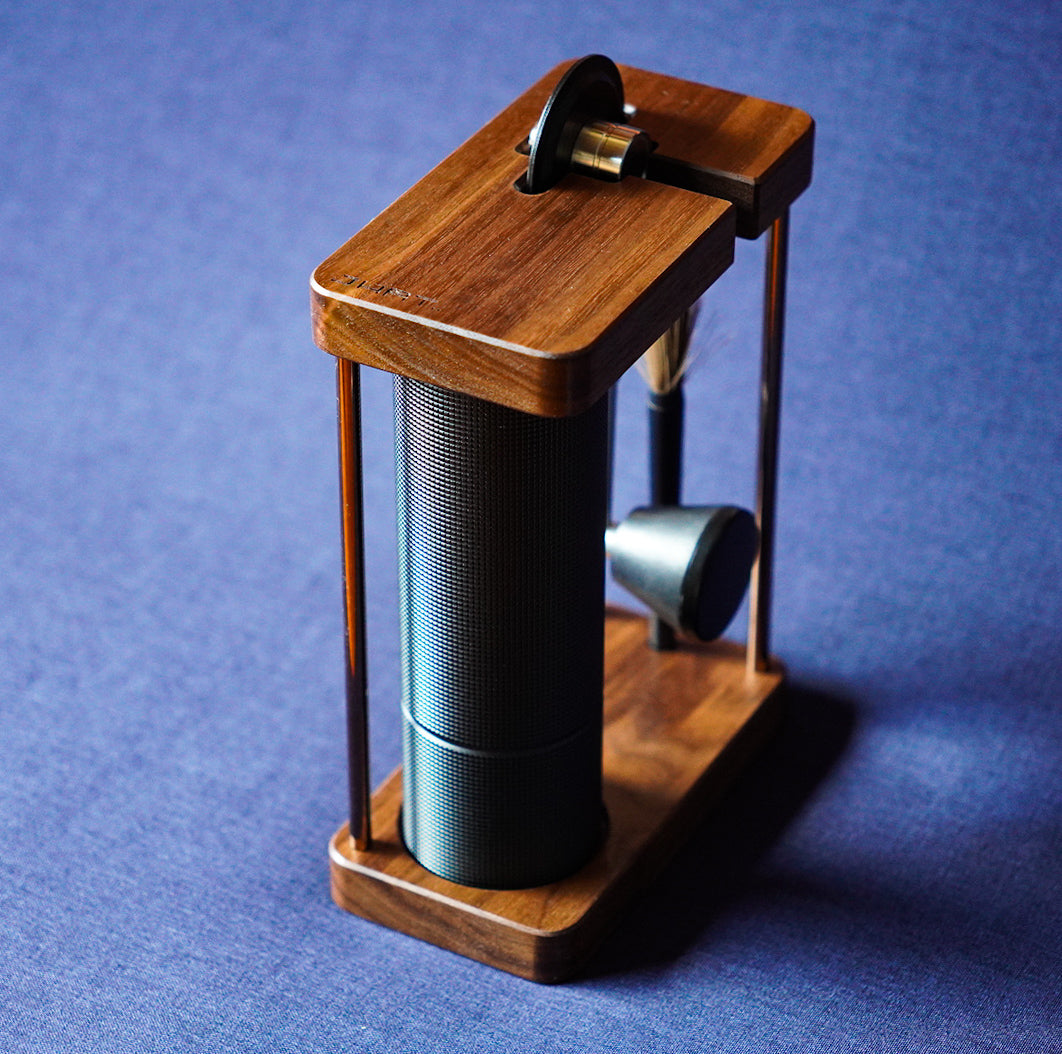 JHAT.. Coffee grinder stand for TIMEMORE C3 Pro , C3S Pro , C3 Pro MAX , C3S Pro MAX 【American Walnut】 折りたたみハンドル用