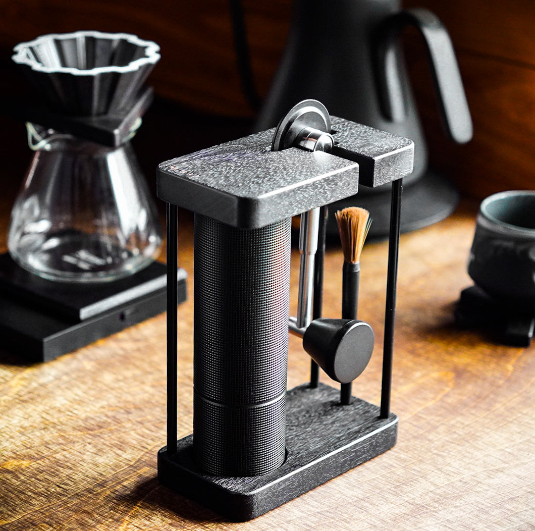 JHAT.. Coffee grinder stand for TIMEMORE C3 Pro Series 【American Walnut TETUKURO】折りたたみハンドル用