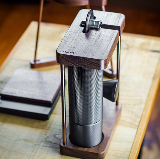 JHAT.. Coffee grinder stand for TIMEMORE C3 Pro Series 【American Walnut】 折りたたみハンドル用