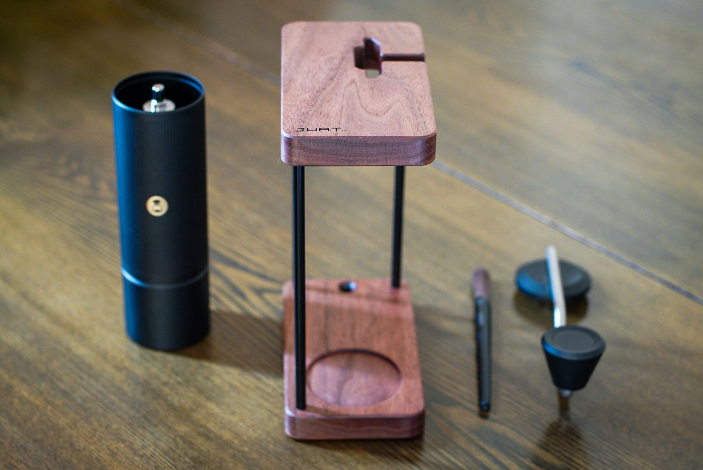 JHAT.. Coffee grinder stand for TIMEMORE X-LITE ”American Walnut”