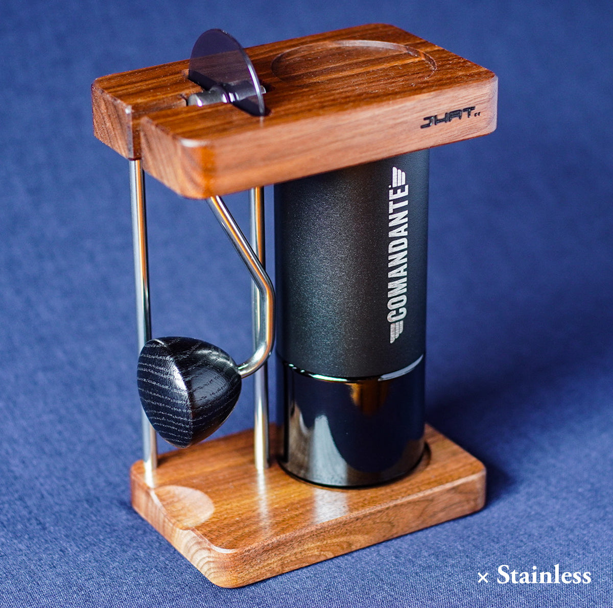 JHAT.. Coffee grinder stand for Comandante C40/C60 【American Walnut】