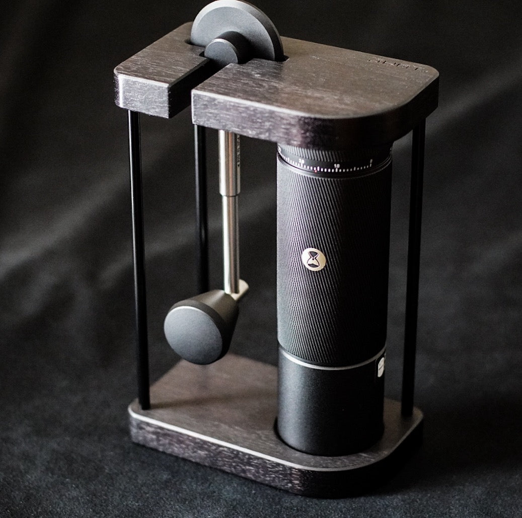 JHAT.. Coffee grinder stand for TIMEMORE S3 ”American Walnut -TETUKURO-" 鉄黒