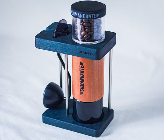 JHAT.. Coffee grinder stand for Comandante C40,C60 "Walnut"-AIZOME- 藍染