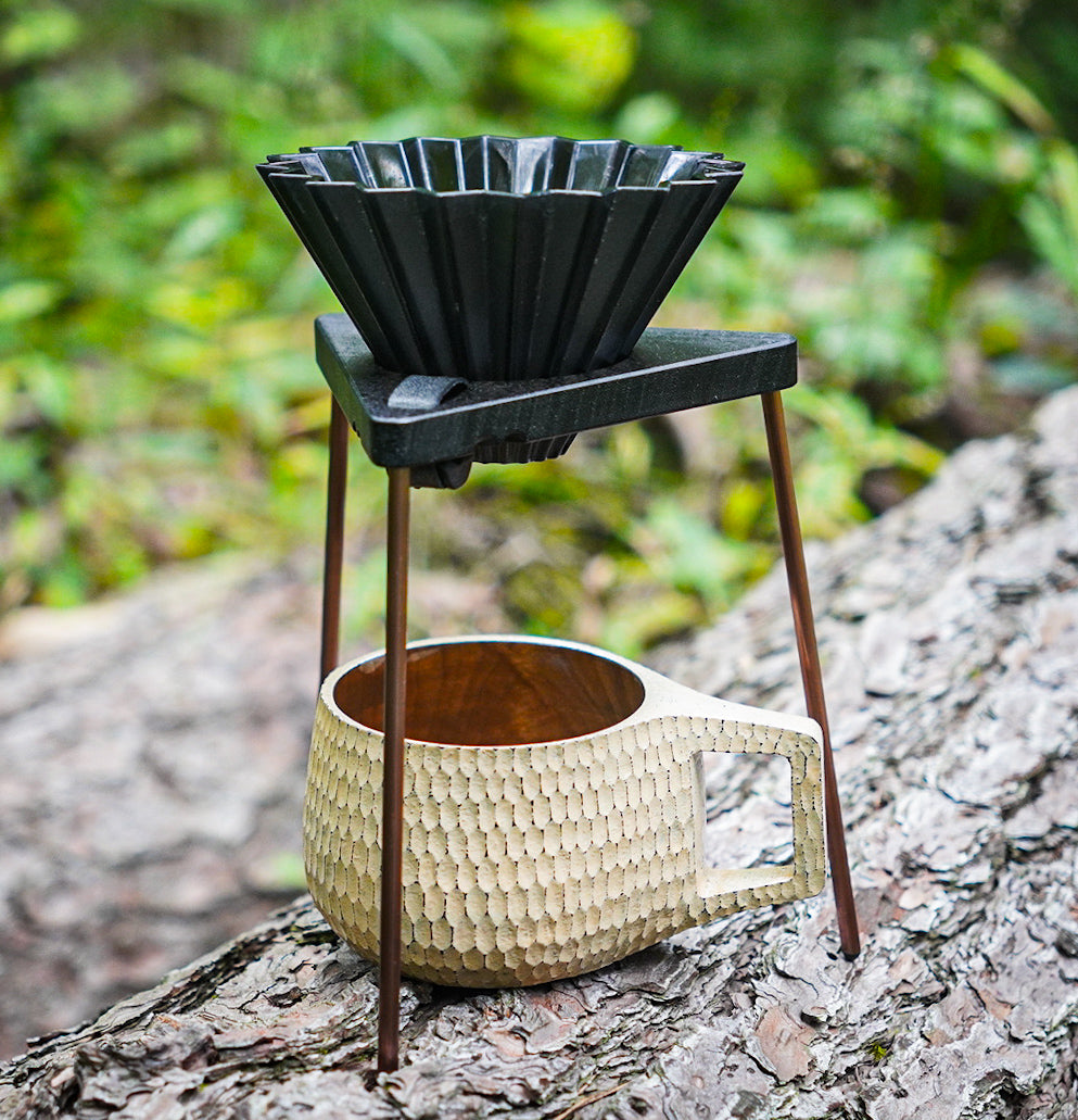 JHAT.. sAnkaku Coffee dripper stand "OAK -TETUKURO-"