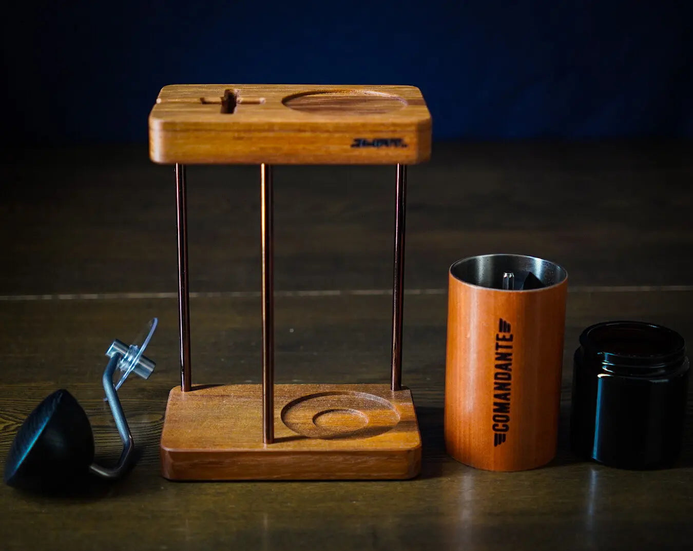 JHAT.. Coffee grinder stand for Comandante C40,C60 "Teak"