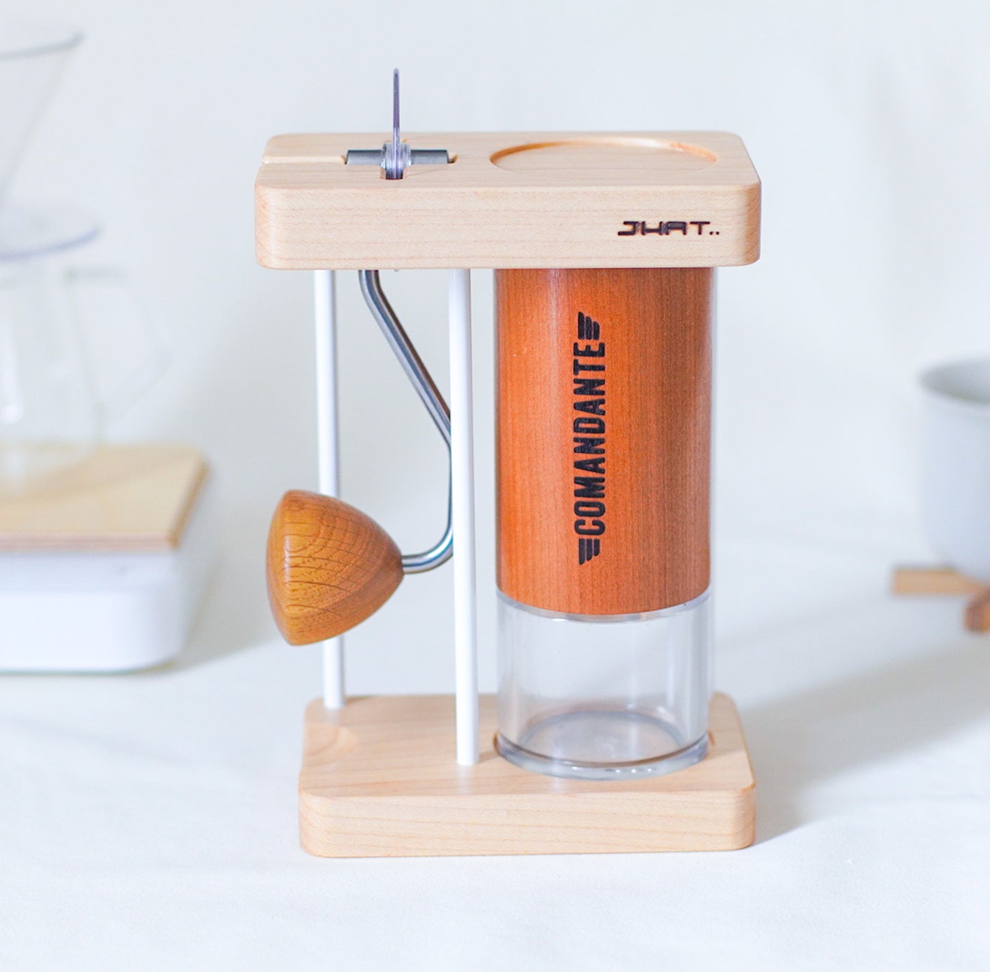 JHAT.. Coffee grinder stand for Comandante C40,C60 "Maple"